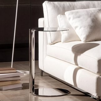 55cm High Sleek Modern Side Table – Solid Stainless Steel Made, Minimalist Design for Living Room or Bedroom