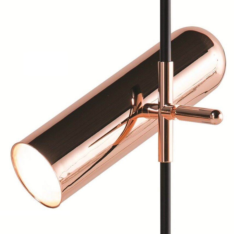 Minimalist Rose Gold Floor Lamp with Adjustable Lights – Ambient & Task Lighting Duo - Image 6