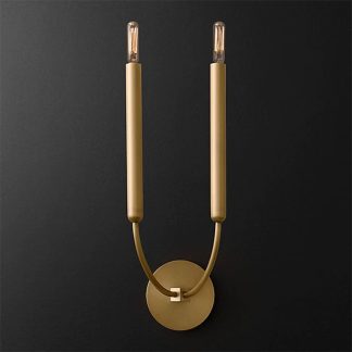 Classic Candlestick Design Wall Sconce with Brass Finish for Living Room or Bedroom