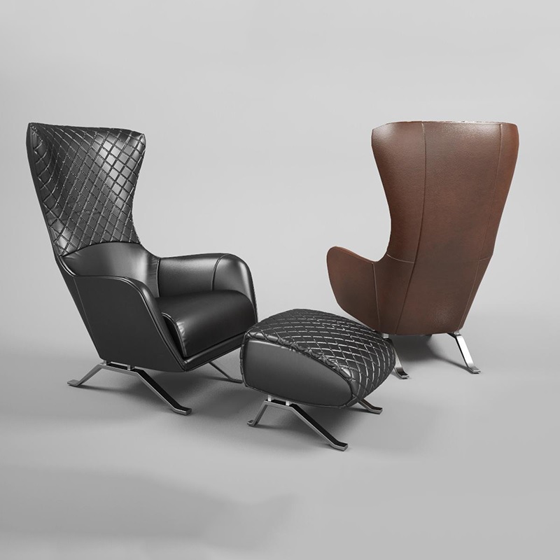 Luxury Contemporary Lounge Chair with matching Ottoman - Image 4