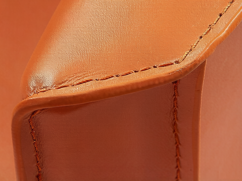 Modern Nordic Saddle Leather Dining Chair with Armrests, Set of 6 - Image 6