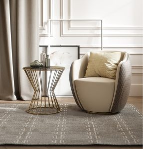 Modern Quilted Swivel Accent Chair with Pillow