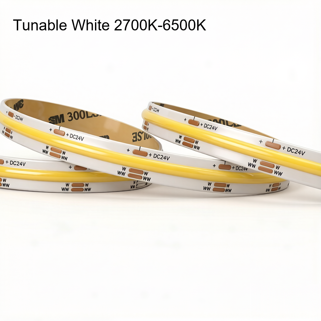 DC24V LED Strip Dotless COB(Chip On Board), Tunable White (2700K-6500K)