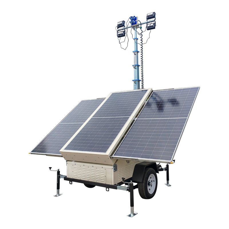 Max.7m Solar Light Tower with 4x150W LED